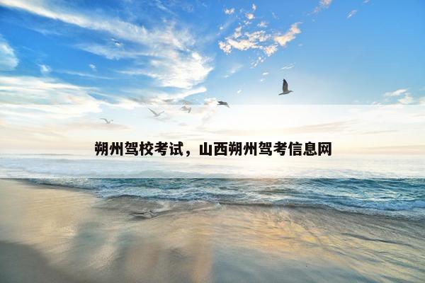 朔州驾校考试，山西朔州驾考信息网