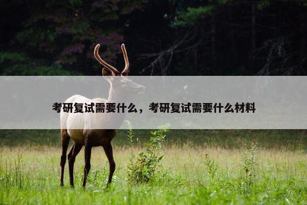 考研复试需要什么，考研复试需要什么材料
