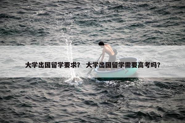大学出国留学要求？ 大学出国留学需要高考吗？